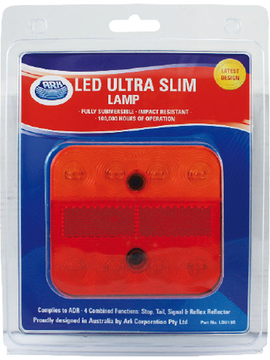 ARK LED Stop/Tail/Indicator Square Super Slim Light 12/24V LDU10MB