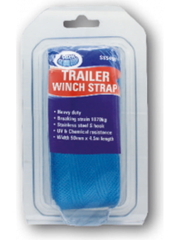ARK Winch Strap 4.5Mtr X 50mm 'S' Hook SS545B