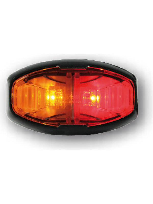 ARK LED Red/Amber Marker Lamp 12/24V Black LDM70