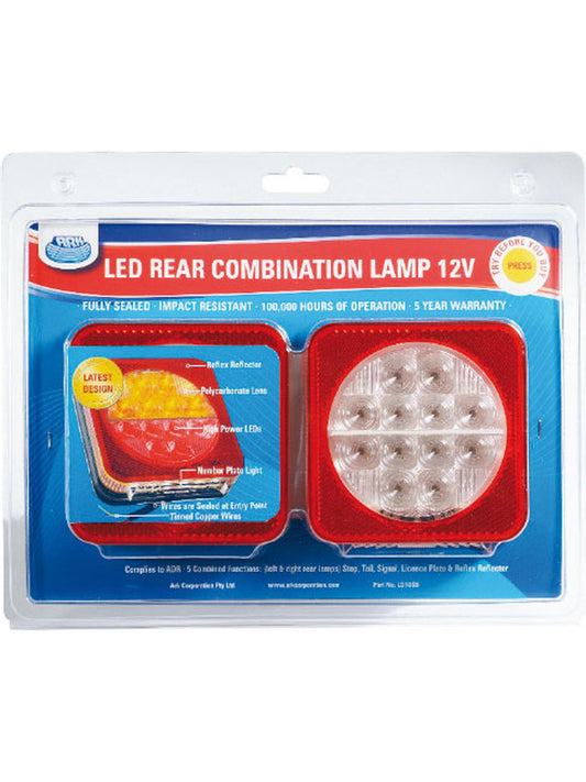 ARK LED Stop/Tail/Indicator Lamp 12V Reflector Licence Plate LD10SB