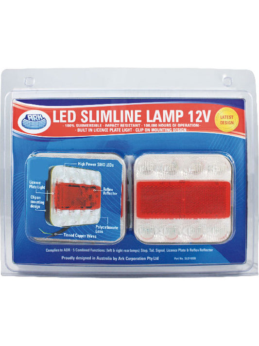 ARK LED Slimline Sq Multi-Volt L & R SLD10MSB