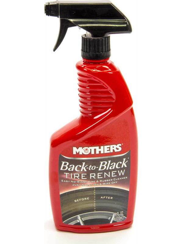 Mothers Tyre Cleaner Back to Black Tyre Renew 24 oz Spray 9324