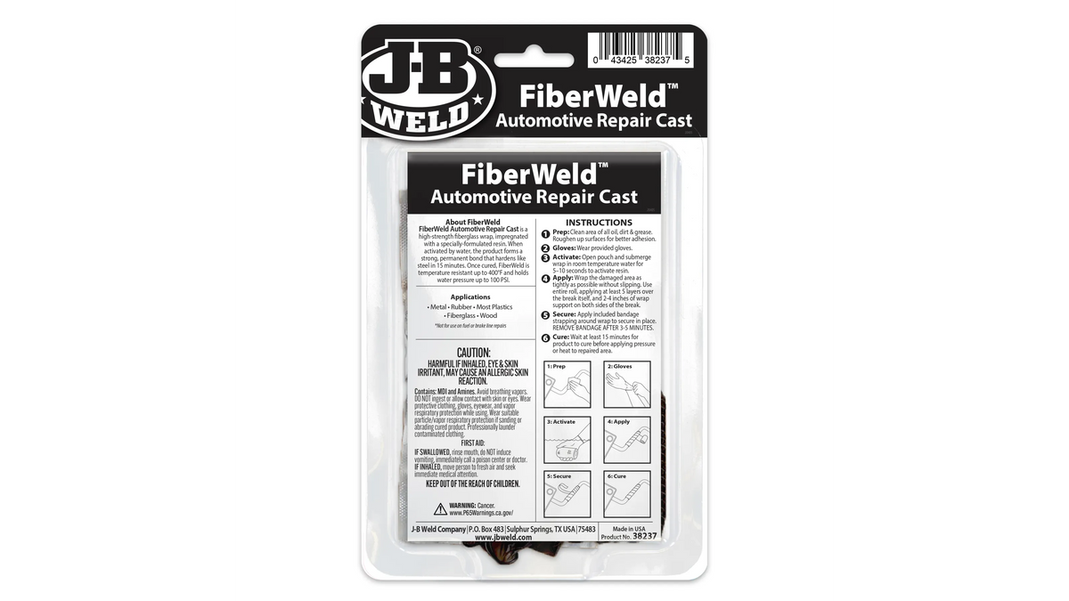 JB Weld FiberWeld Automotive Repair Cast 5cm x 91cm Fiberglass Wrap