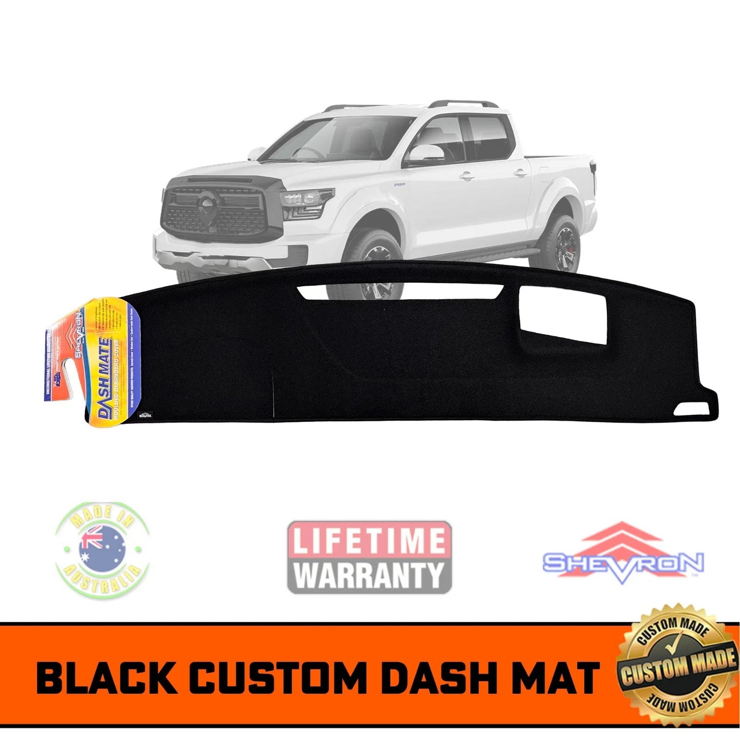Black Dash Mat GWM Cannon Alpha Ultra Lux HEV w/ HUD 4/2024-2026 DM1730D