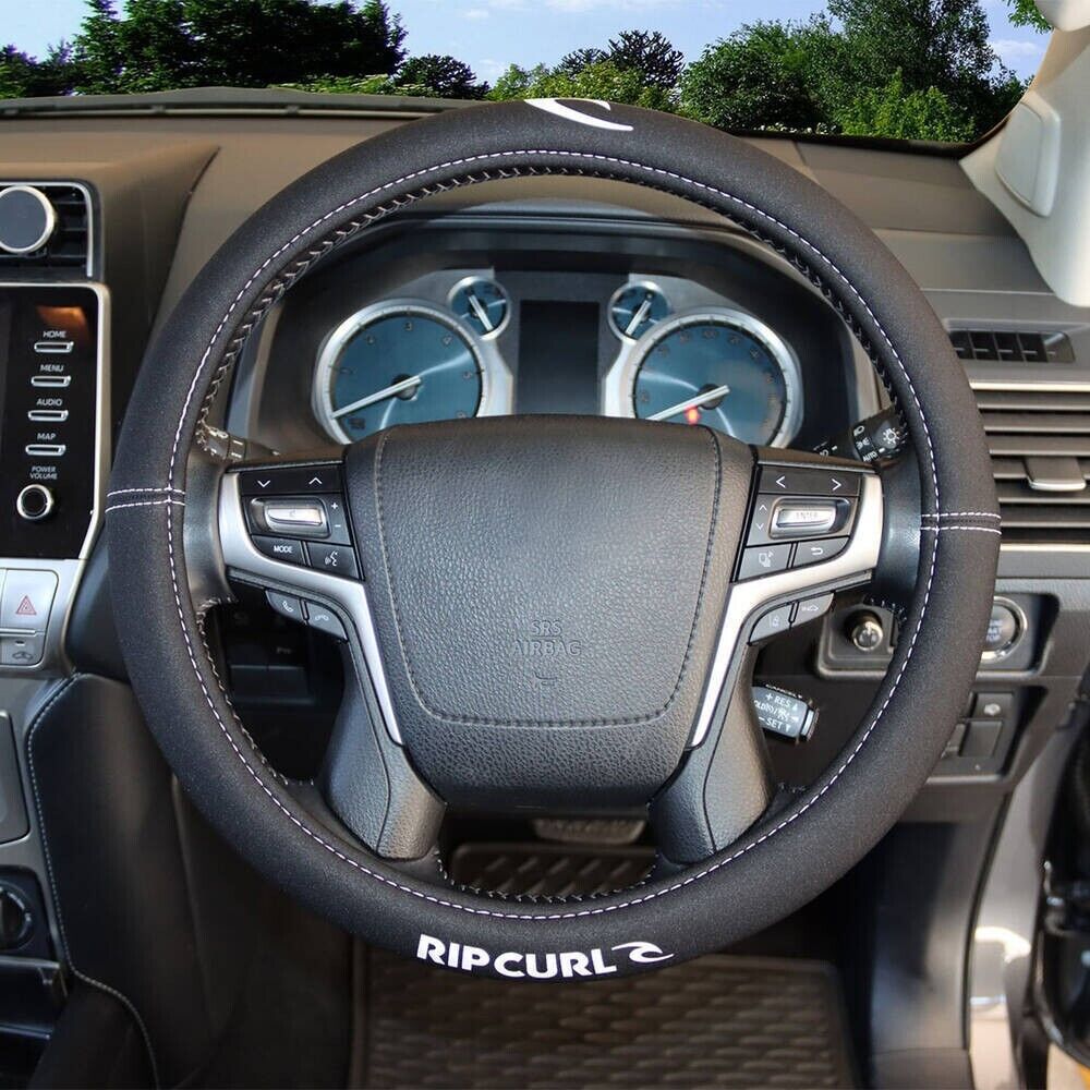 Rip Curl Logo Front Neoprene Seat Covers, Steering Wheel Cover w/ Seat Belt Comforts
