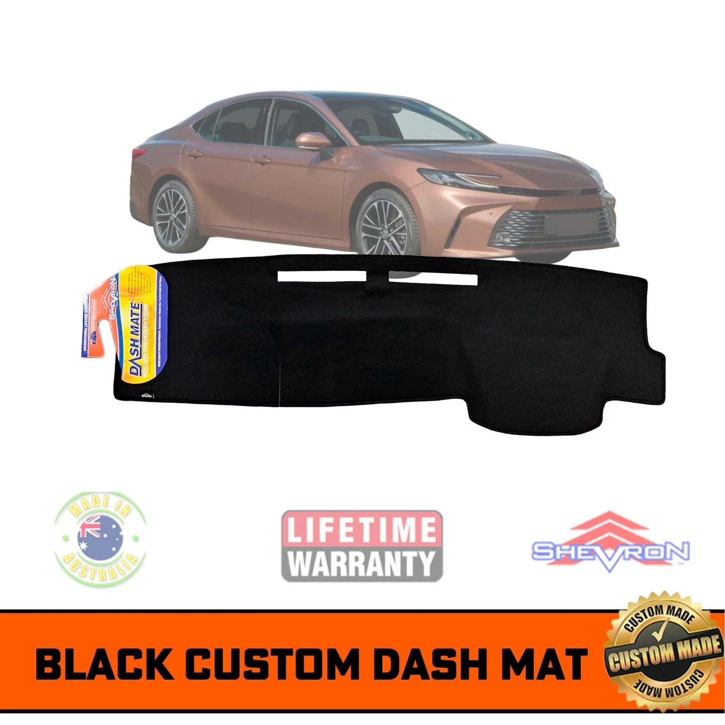 Shevron Dash Mat For Toyota Camry AXVH70R Ascent SX Sport 8/2024-2026 DM1729 Black