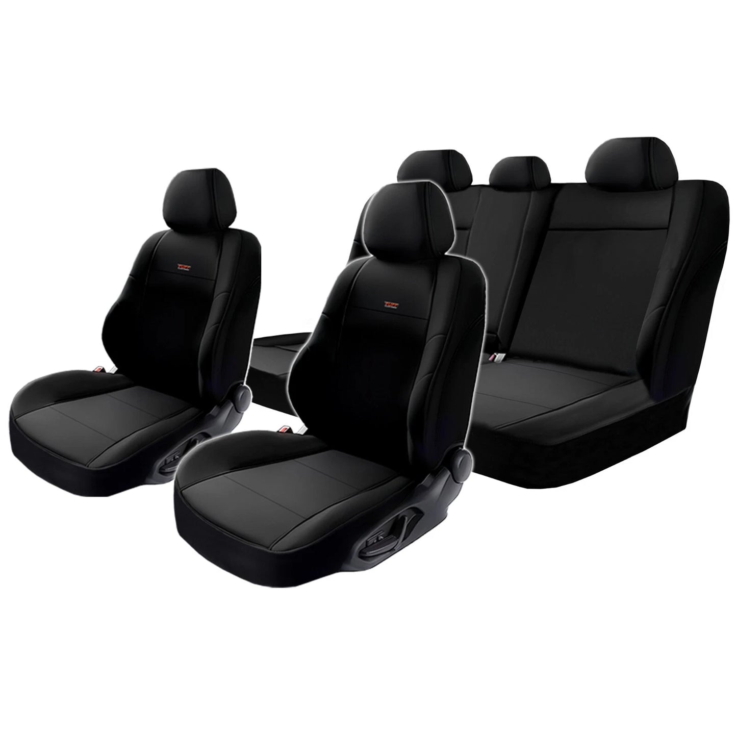TUFF Customs Neoprene Seat Covers For Isuzu MU-X LS-U LS-M LS-T MUX 7/2021-2025 Black 2 Rows