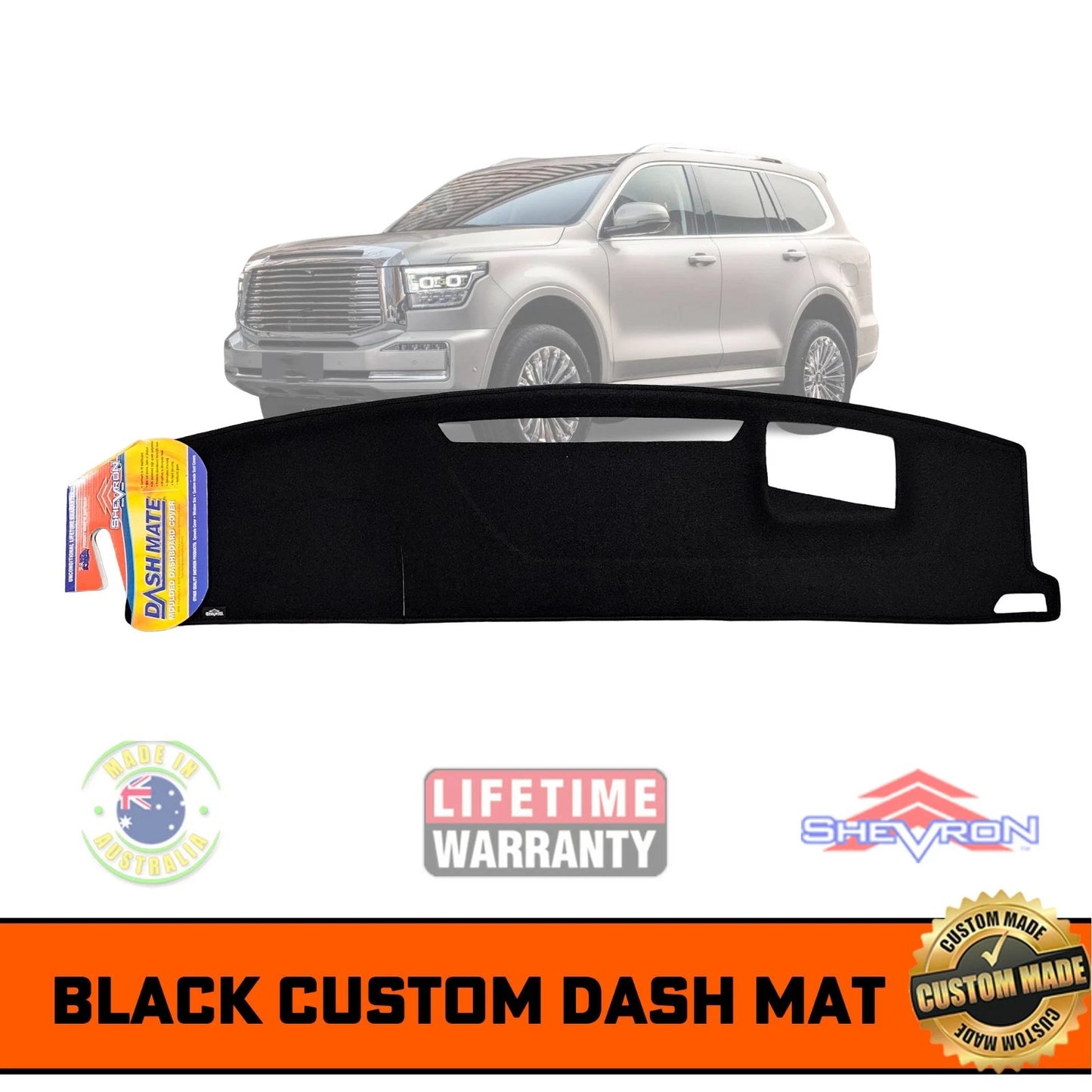 Black Dash Mat GWM Tank 500 Lux Ultra Vanta HEV w/ HUD 11/2023-2025 DM1730D