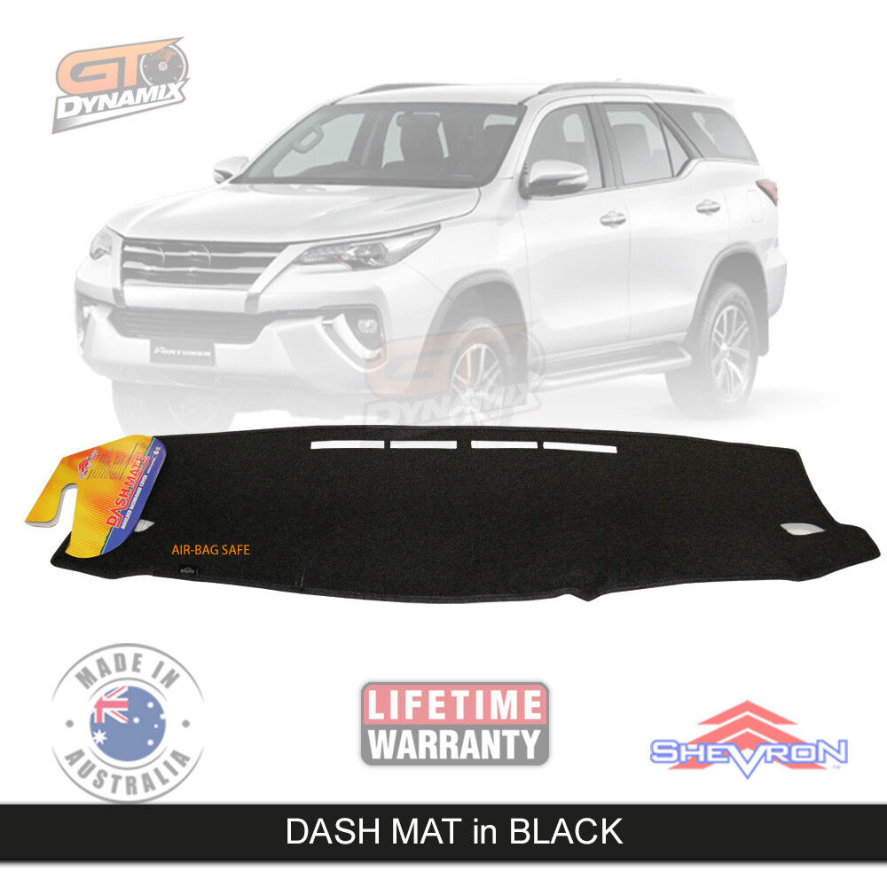 Shevron Dash Mat For Toyota Fortuner GX GXL All Models 8/2015-2025 DM1413 Black
