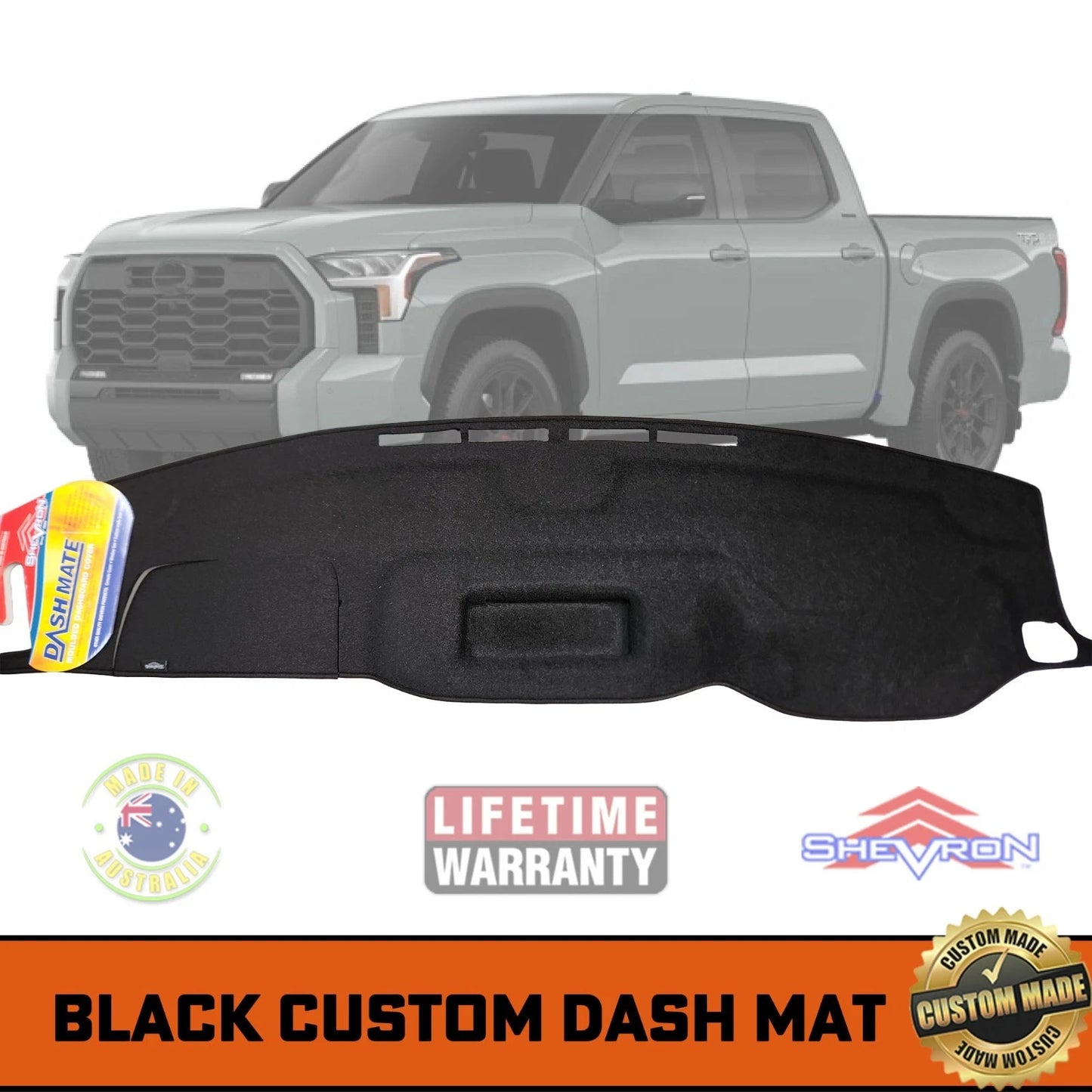 Shevron Dash Mat For Toyota Tundra Walkinshaw 11/2024-2025 DM1719 Black