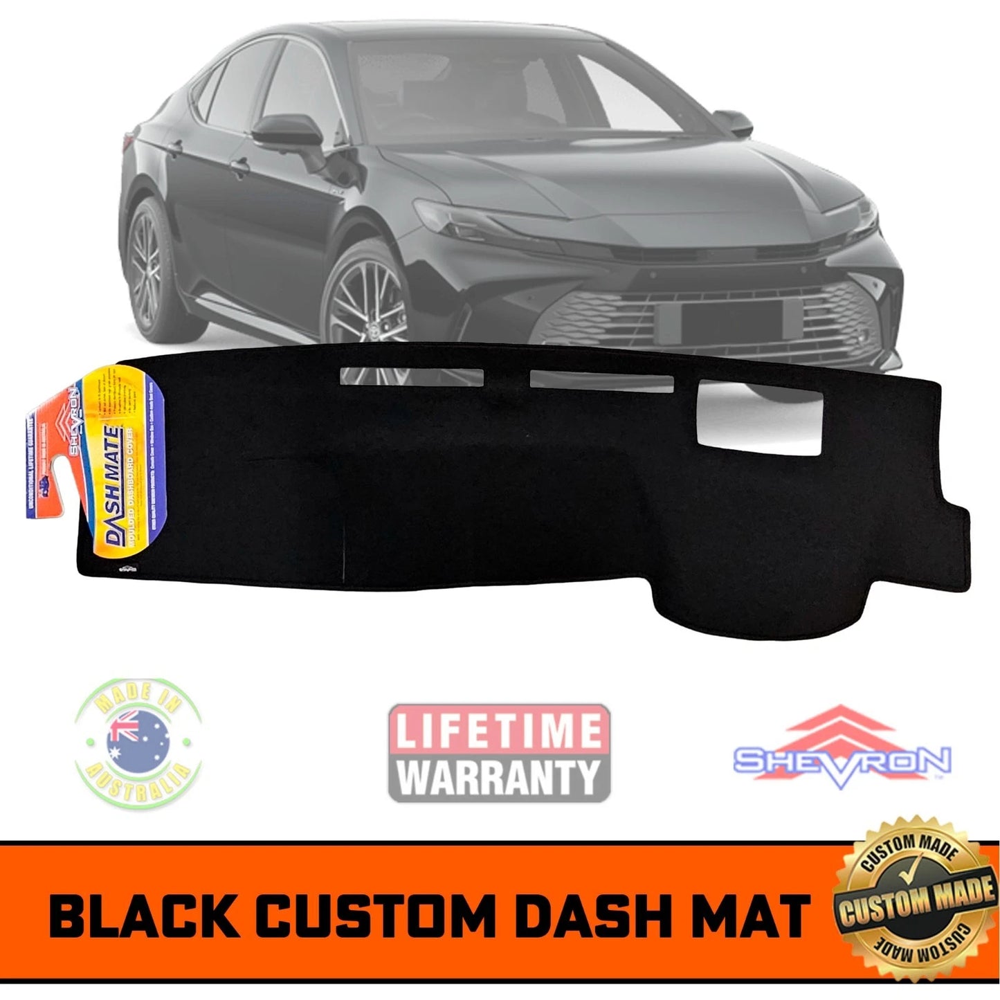 Shevron Dash Mat For Toyota Camry AXVH70R SL with HUD 8/2024-2026 DM1729D Black