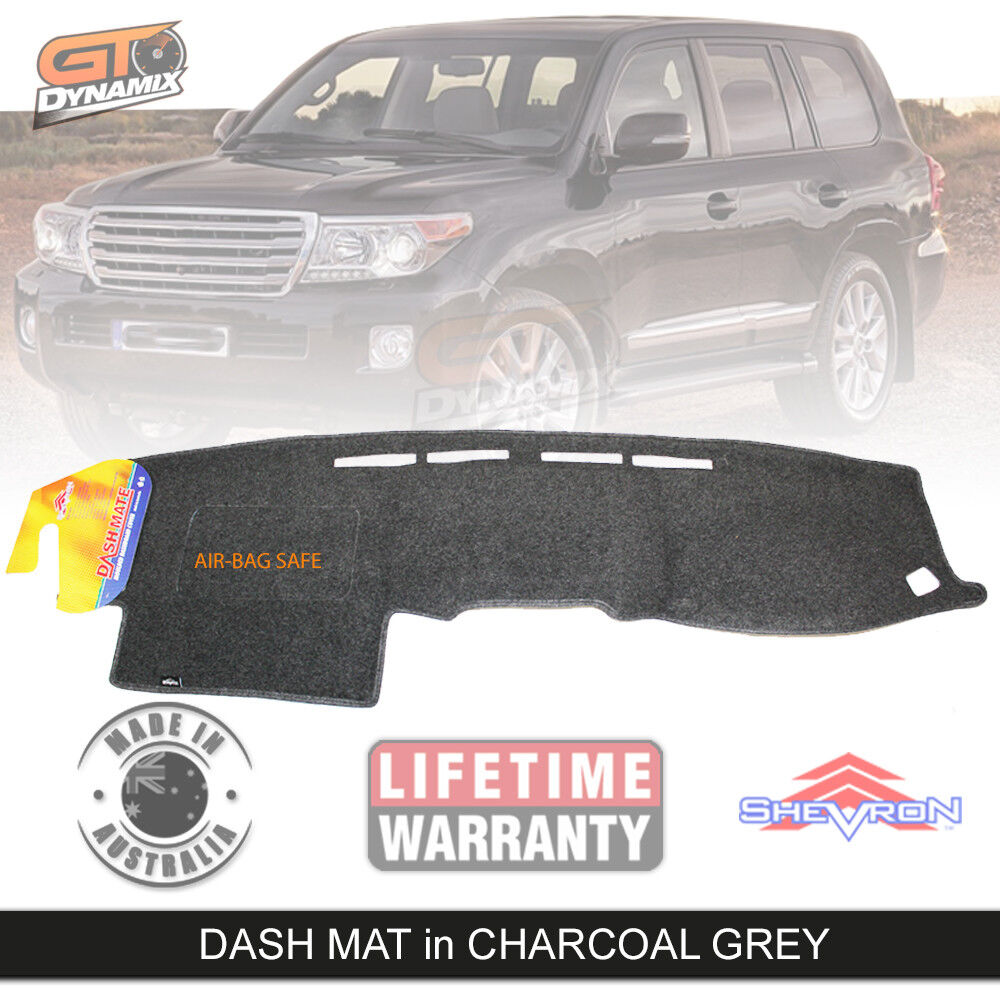 Shevron Dash Mat For Toyota Landcruiser 200 Series GXL GX VX 8/2007-2008/2015 DM1070 Charcoal