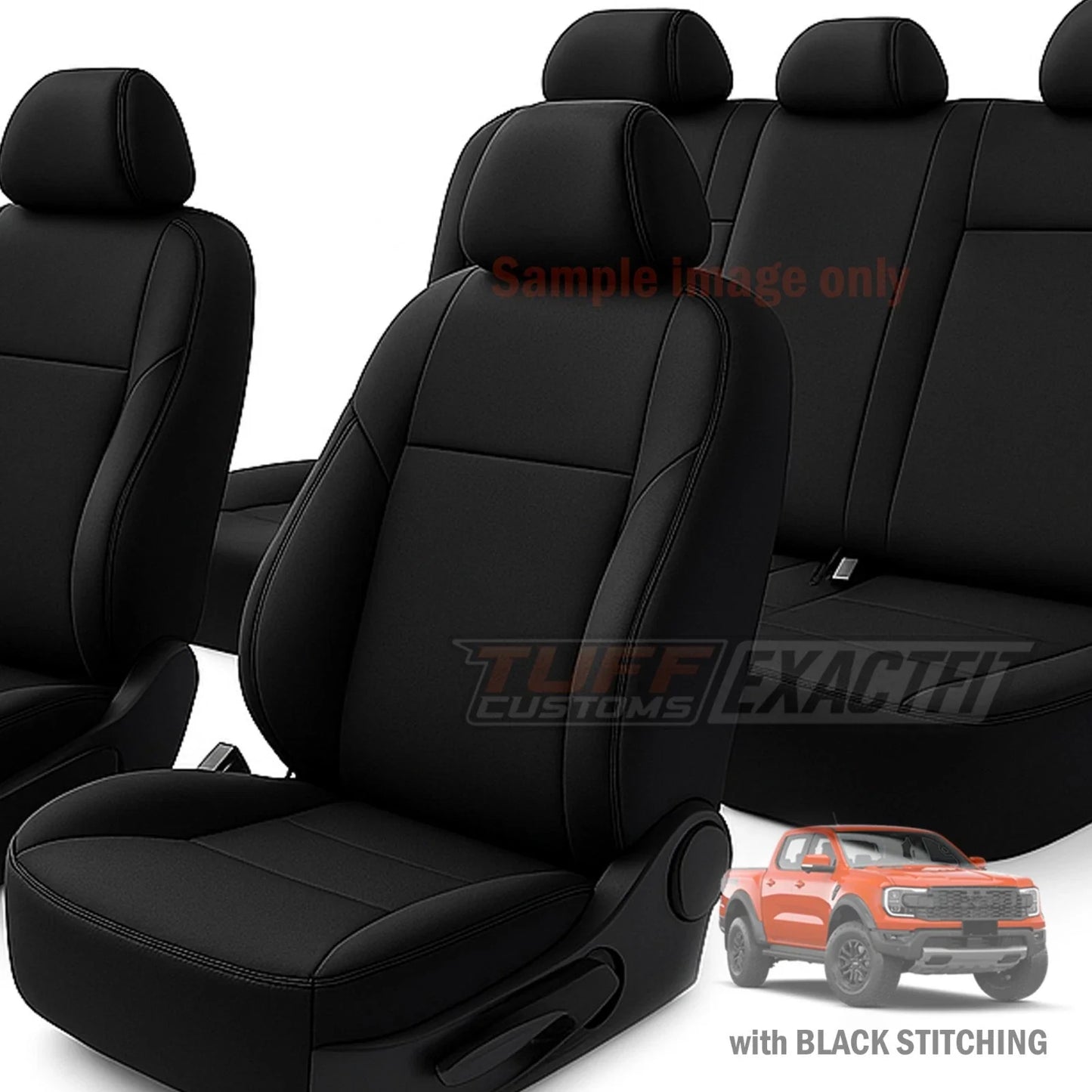 TUFF Customs EXACTFIT 2 Rows Neoprene Seat Covers FORD NEXT GEN RANGER RAPTOR 5/2022-2025