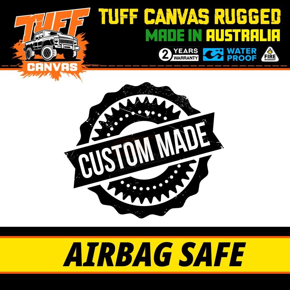 Tuff HD Canvas Seat Covers 2 Row For MAZDA BT-50 UP Dual Cab 10/2011-9/2015 BT50 Charcoal