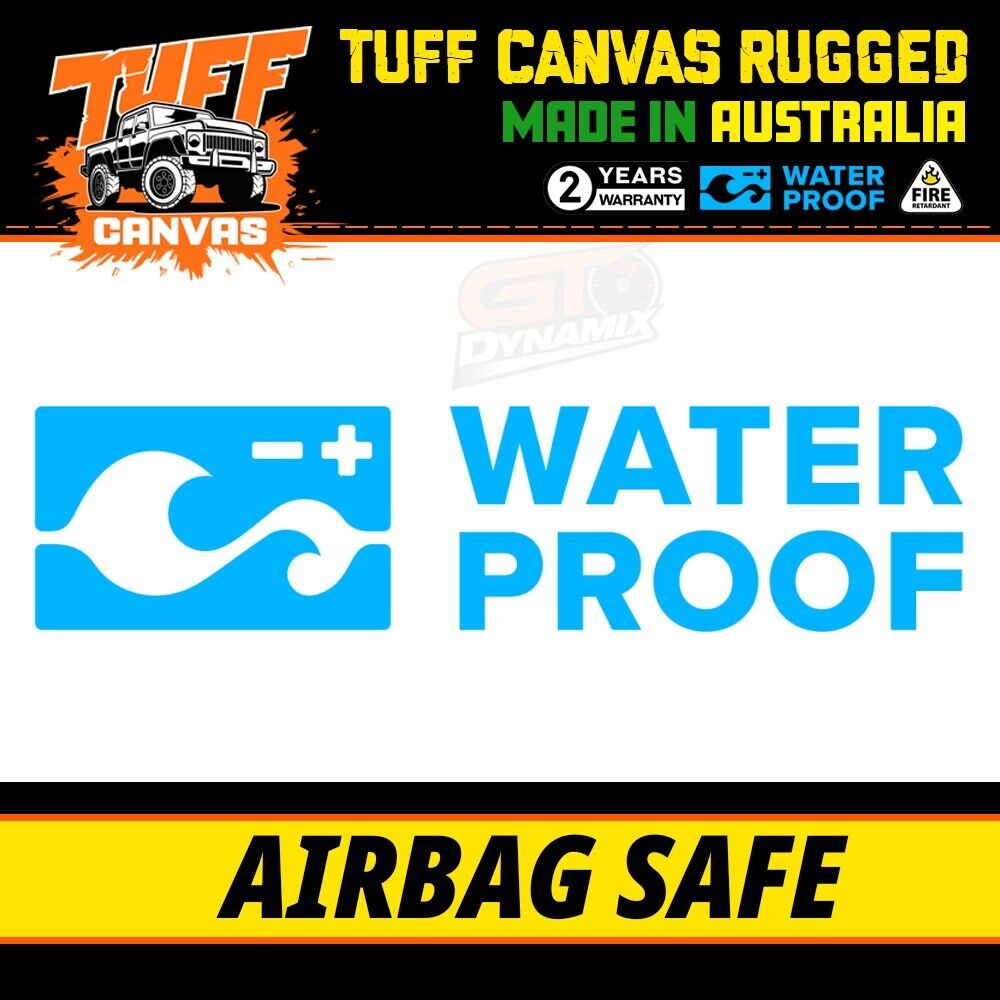 Tuff HD Canvas Seat Covers 2 Row For MAZDA BT-50 UP Dual Cab 10/2011-9/2015 BT50 Charcoal