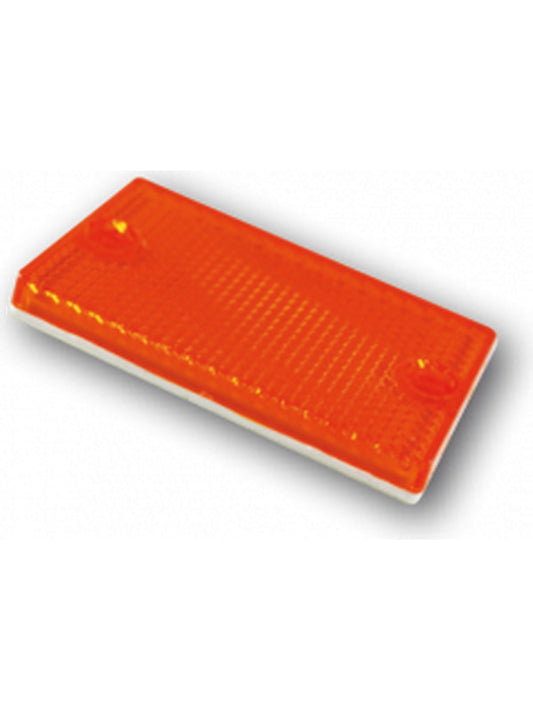 ARK Amber Reflex Reflector Self Adhesive 73mm x 43mm Pack of 2 AR4373B