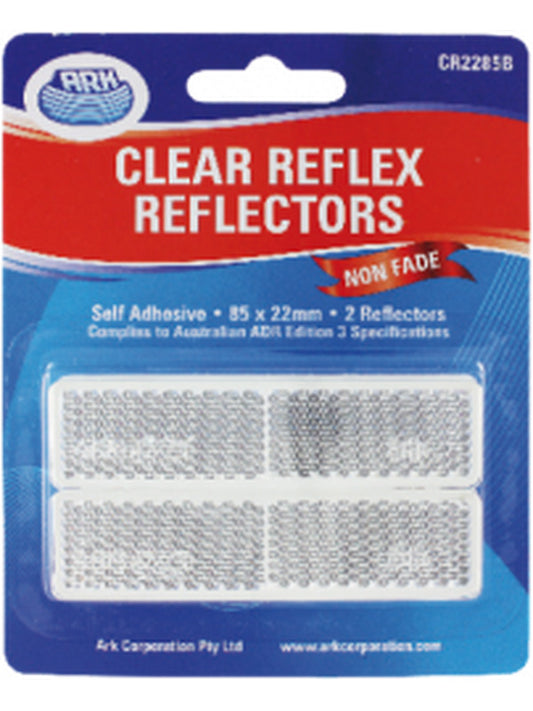 ARK Clear Reflex Reflector 85mm x 22mm Pack of 2 CR2285B