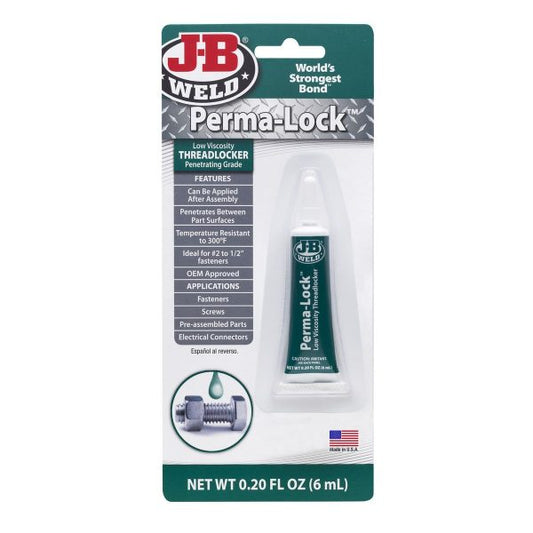 JB Weld Perma-Lock Threadlocker Low Viscosity Green L/S 6ml