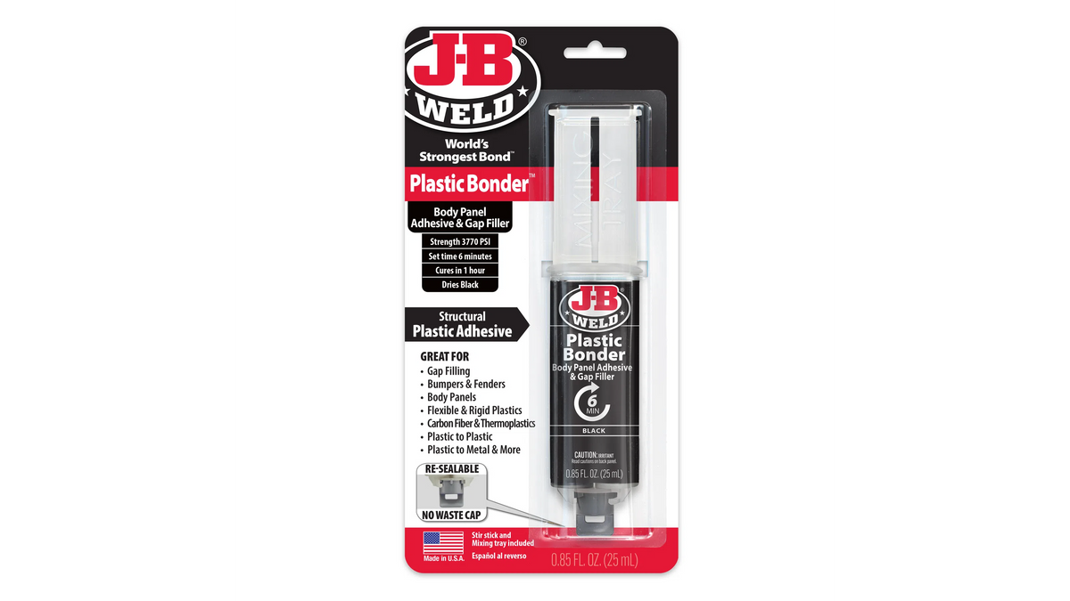 JB Weld Plastic Bonder Black Body Panel Adhesive and Gap Filler 25ml