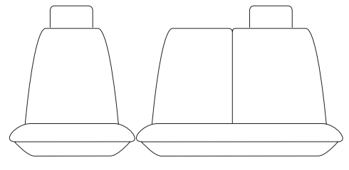 Tuff Customs Neoprene Front Seat Covers HYUNDAI I-LOAD TQ 3/4 Bench 2008-5/2021