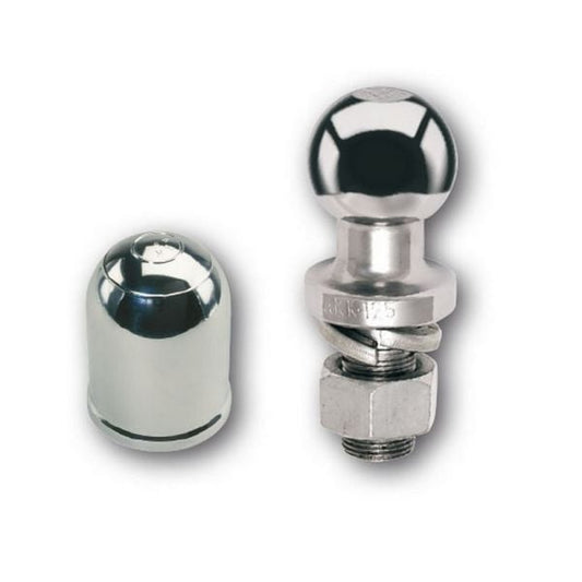 ARK Chrome Towball 50mm x 51mm 3.5 Ton 7/8 inch Shank + Cover CCB50