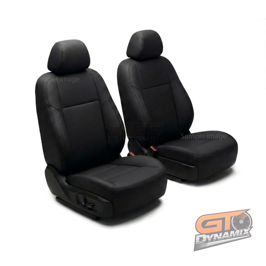 TUFF Customs Neoprene Seat Covers For Nissan Navara D23 NP300 S5 ST ST-X 10/2000-2025 Black Front