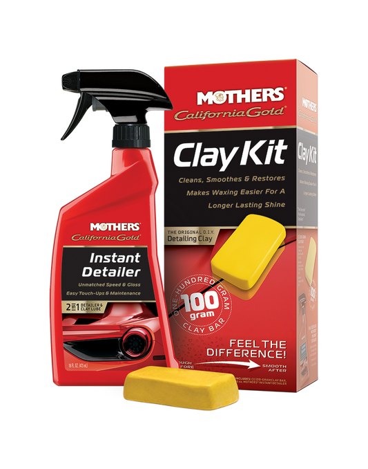 Mothers Professional Instant Detailer + California Gold Detailing Single Clay Bar 7241