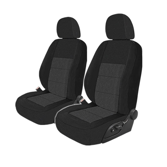 PRIME PLUS Black Custom Seat Covers Front For Toyota Hiace Crew Cab GDH300R 2/2019-2025