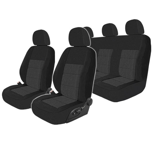 PRIME PLUS Seat Covers 2 Rows Black For Isuzu Dmax D-MAX TF SX MODELS ONLY 6/2021-2025