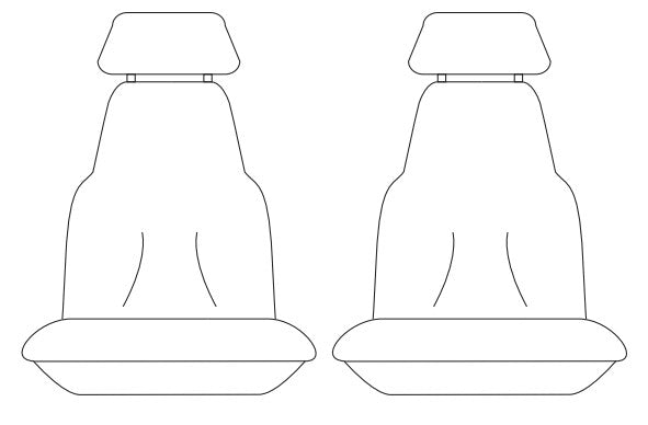 TUFF HD TRADE Canvas Seat Covers 2 Rows For Nissan Navara D23 NP300 Series 5 All Badges 12/2020-2025 Black