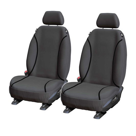 TUFF HD TRADE Canvas Seat Covers Front For Mazda BT-50 UP UR XT XTR BT50 2011-2019 Charcoal