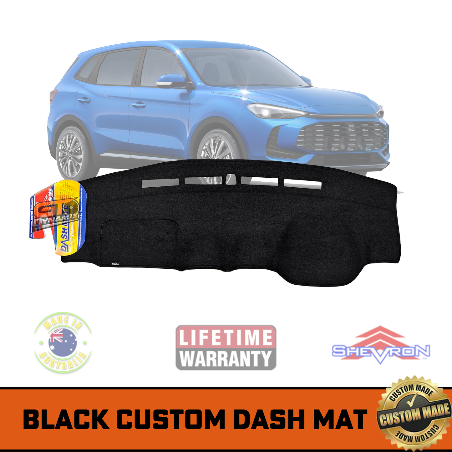 Shevron Black Dash Mat For MG ZS32 Vibe Essence Excite 11/2024-2026 DM1754