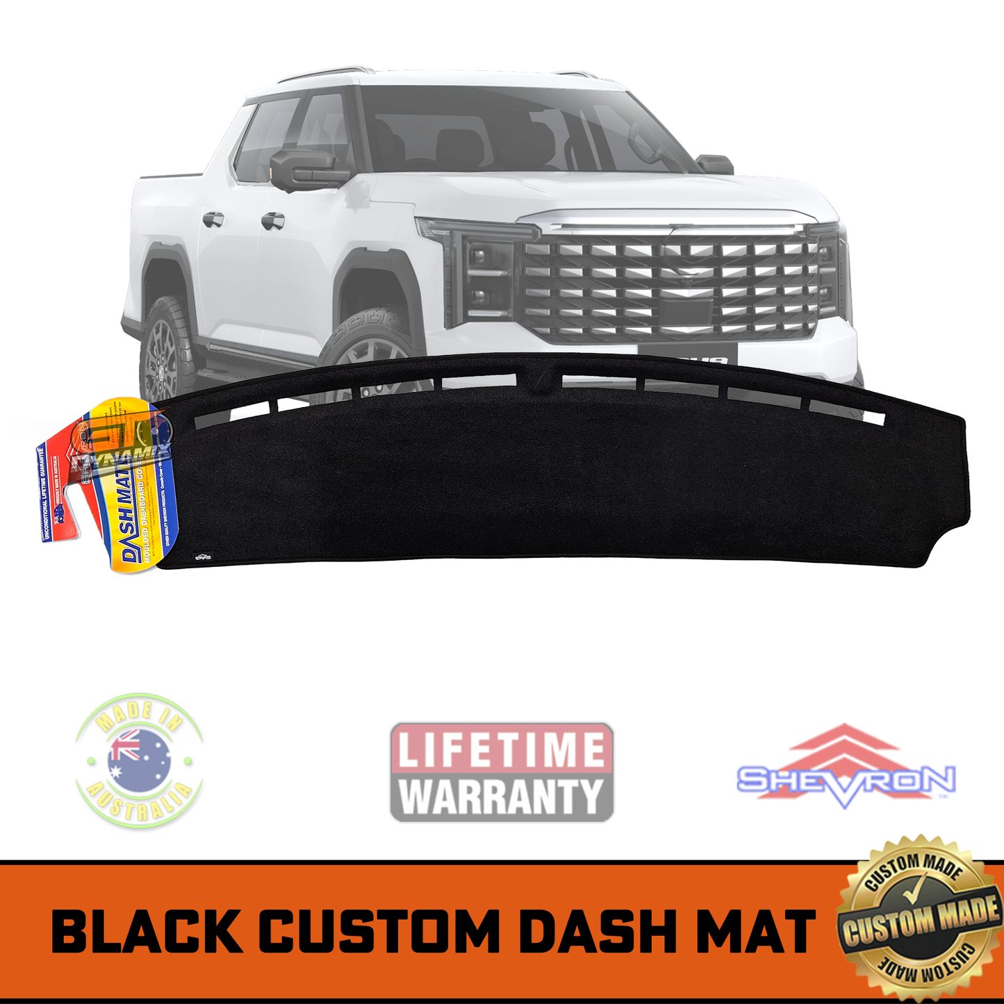 Shevron Black Dash Mat For MG MGU9 Explore, Explore X Explore Pro 8/2025-2026 DM1753