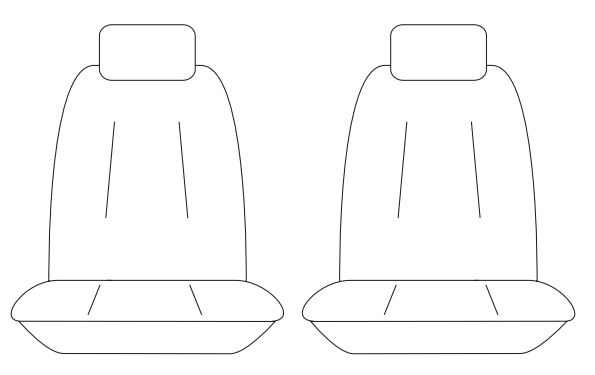Tuff Customs Neoprene 2 Rows Seat Covers TOYOTA RAV4 HYBRID GXL 19-26