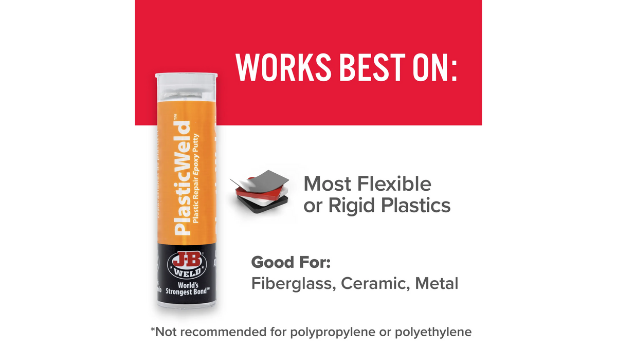JB Weld PlastiWeld Plastic Repair Epoxy Putty 57g