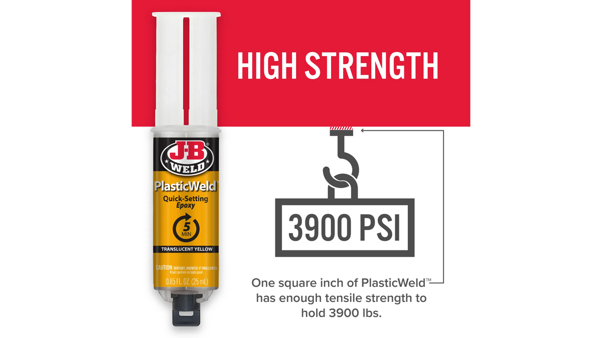 JB Weld PlasticWeld 5 Minute Quick Setting Epoxy 25ml