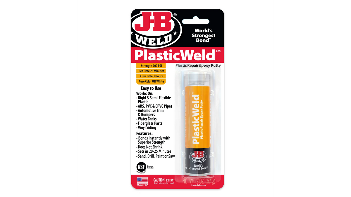 JB Weld PlastiWeld Plastic Repair Epoxy Putty 57g