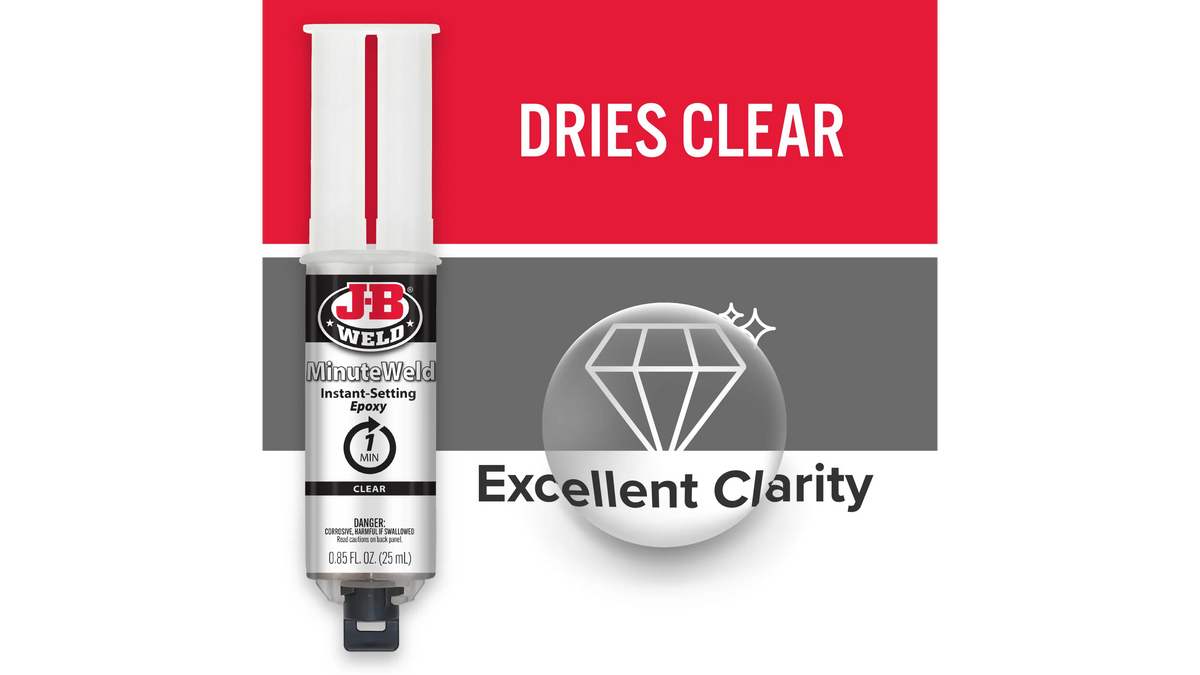 JB Weld MinuteWeld Syringe Instant Setting Epoxy 25ml