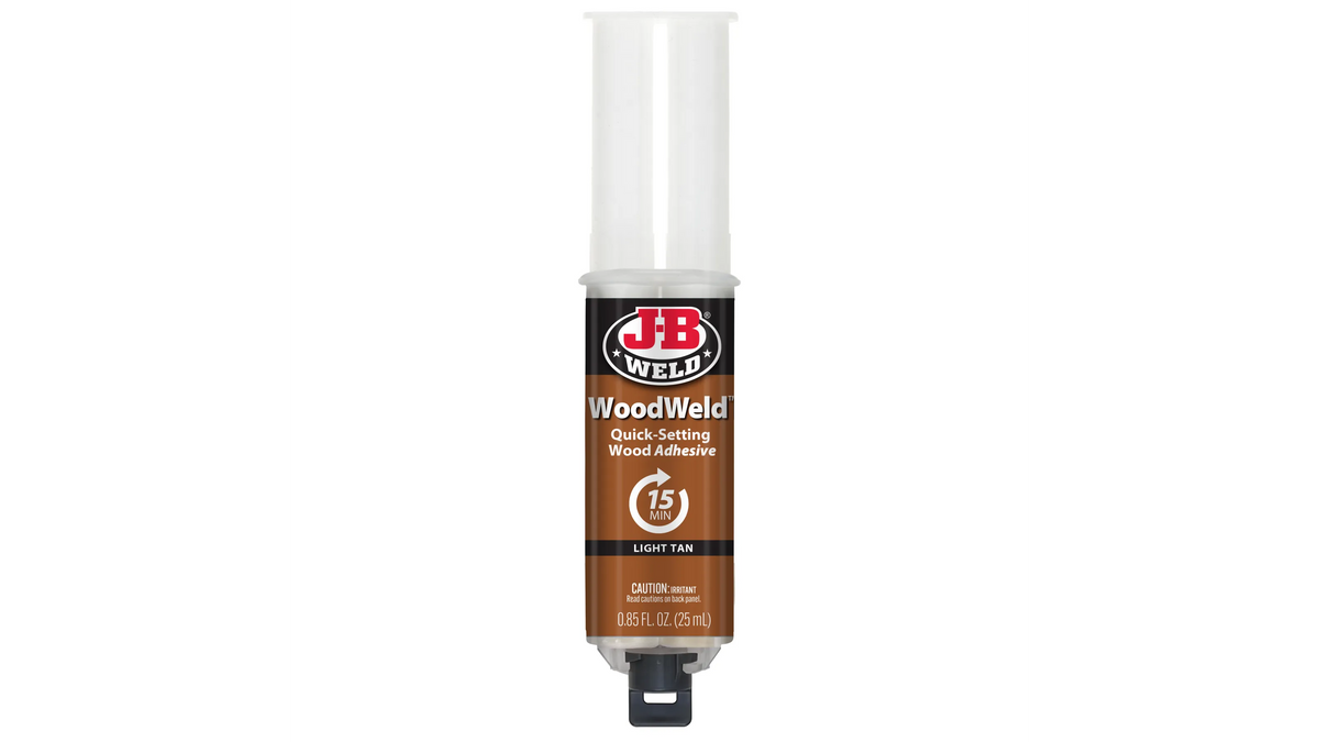 JB Weld WoodWeld Syringe Quick Setting Wood Adhesive 25ml