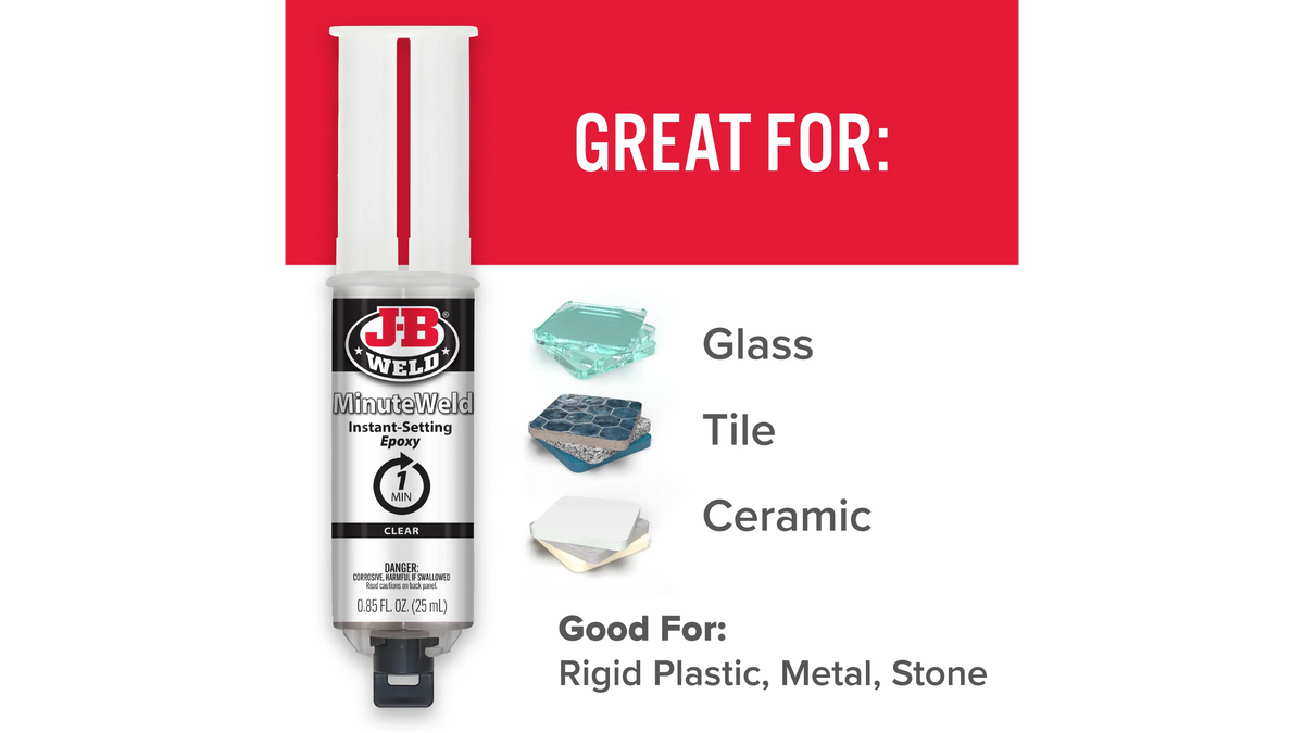 JB Weld MinuteWeld Syringe Instant Setting Epoxy 25ml