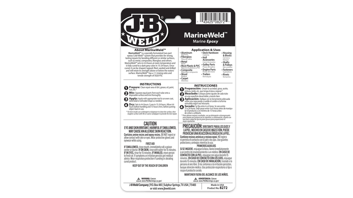 JB Weld MarineWeld Marine Epoxy Twin Tube 57g