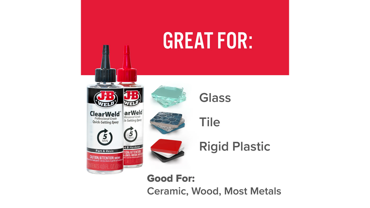 JB Weld ClearWeld Professional Grade Quick Setting Epoxy 2 x 118ml