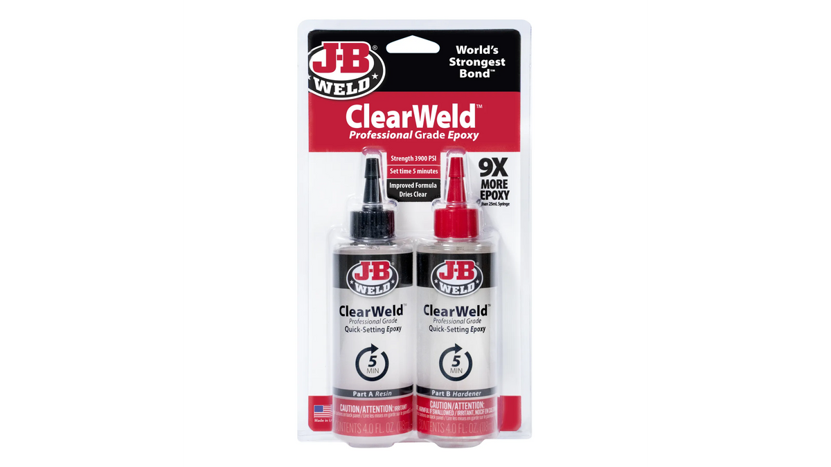 JB Weld ClearWeld Professional Grade Quick Setting Epoxy 2 x 118ml