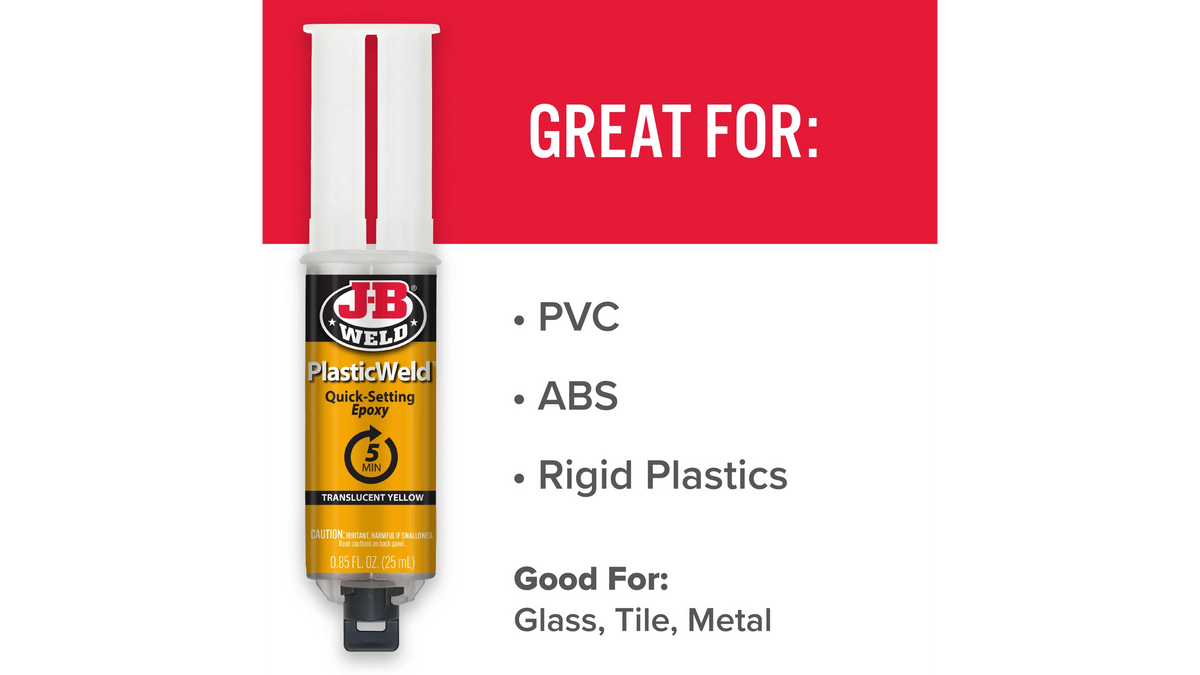 JB Weld PlasticWeld 5 Minute Quick Setting Epoxy 25ml