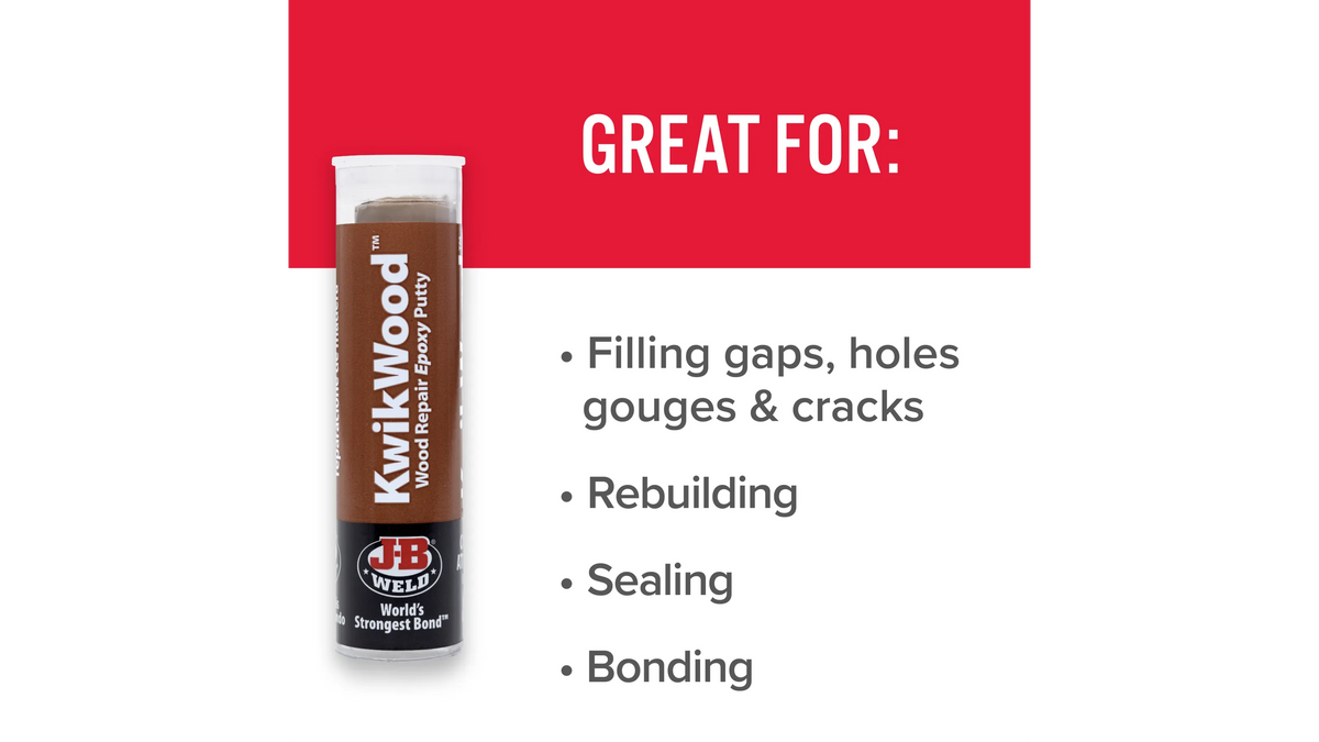 JB Weld KwikWood Wood Repair Epoxy Putty 28g