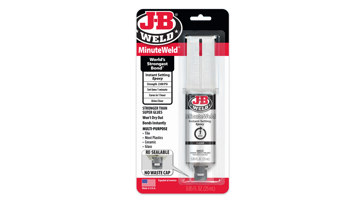 JB Weld MinuteWeld Syringe Instant Setting Epoxy 25ml