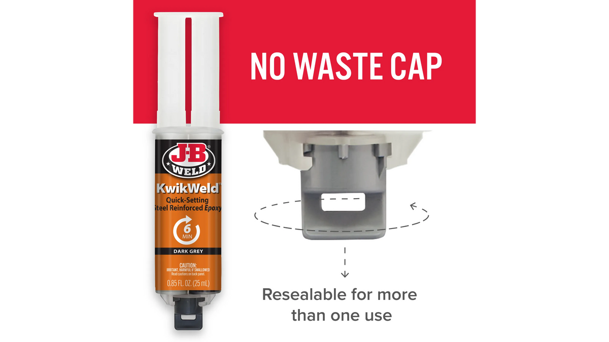 JB Weld KwikWeld 6 Minute Quick Setting Steel Reinforced Epoxy 25ml