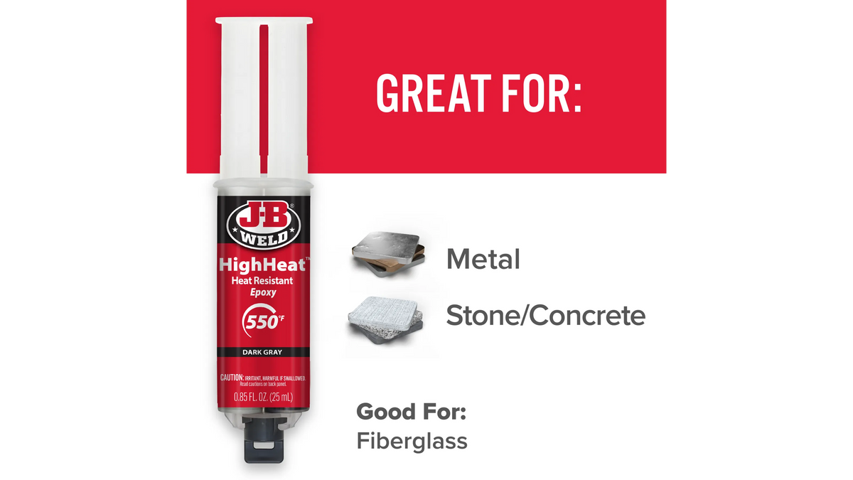 JB Weld HighHeat Syringe Heat Resistant Epoxy 25ml