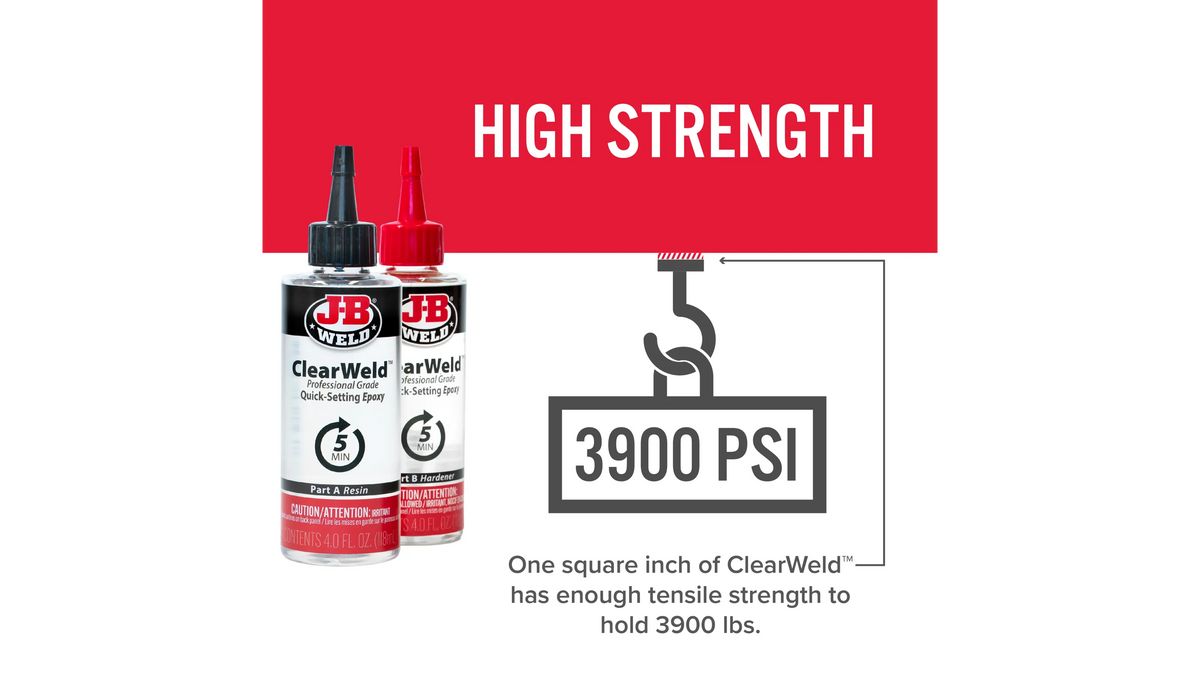 JB Weld ClearWeld Professional Grade Quick Setting Epoxy 2 x 118ml