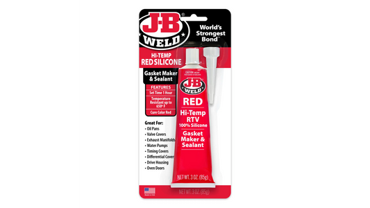 JB Weld Hi Temp Red Silicone Gasket Maker and Sealant 85g